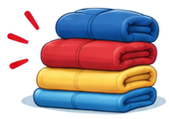 Stack of freshly folded laundry