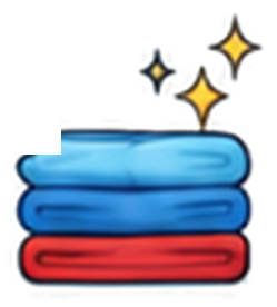Stack of clean folded towels
